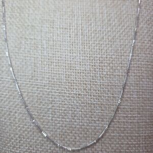 Dainty Morse Code Silver Necklace